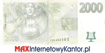 2000 koron czeskich 2007 wersja rewers