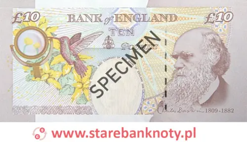 banknot 10 funtów rewers z 2000 roku