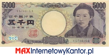 5000 jenów japońskich awers