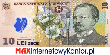 10 leji rumuńskich  2005 r. awers