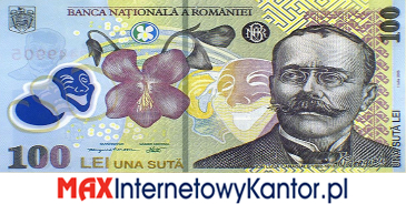 100 lei rumuński 2005 r. awers